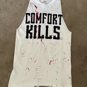 Distressed Workout Tank Top